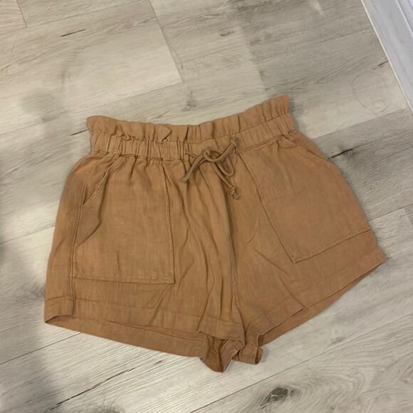 Blank NYC NWT Incense Shorts Tan 100% Ramie - Picture 6 of 13